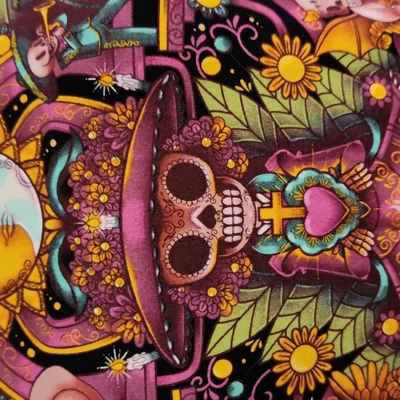 Dia de Los Muertos *¡AY GÜEY! Catrina XL 3/4 Sleeve NWOT Skeletons SO CUTE! - Picture 3 of 13